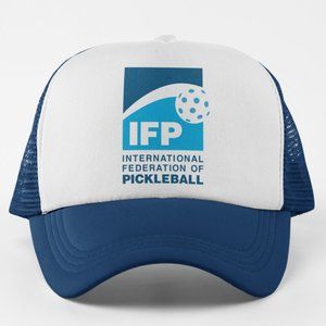 NEW IFP International Federation Pickleball Foam Trucker Mesh Snapback Hat 2TONE